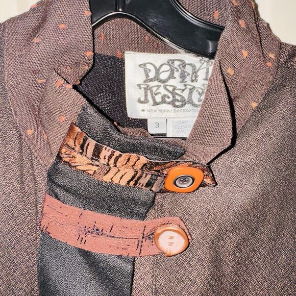 Vintage Donna Jessica Art To Wear Langenlook 2 pc Jacket & Skirt sz LG / XL - Picture 2 of 10